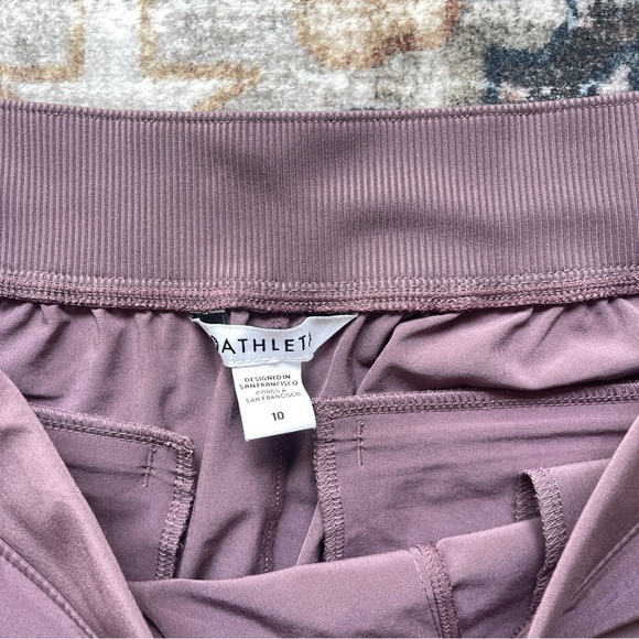 Athleta Purple Brooklyn Ankle Damask Mauve Lightweight Pants - Picture 3 of 5
